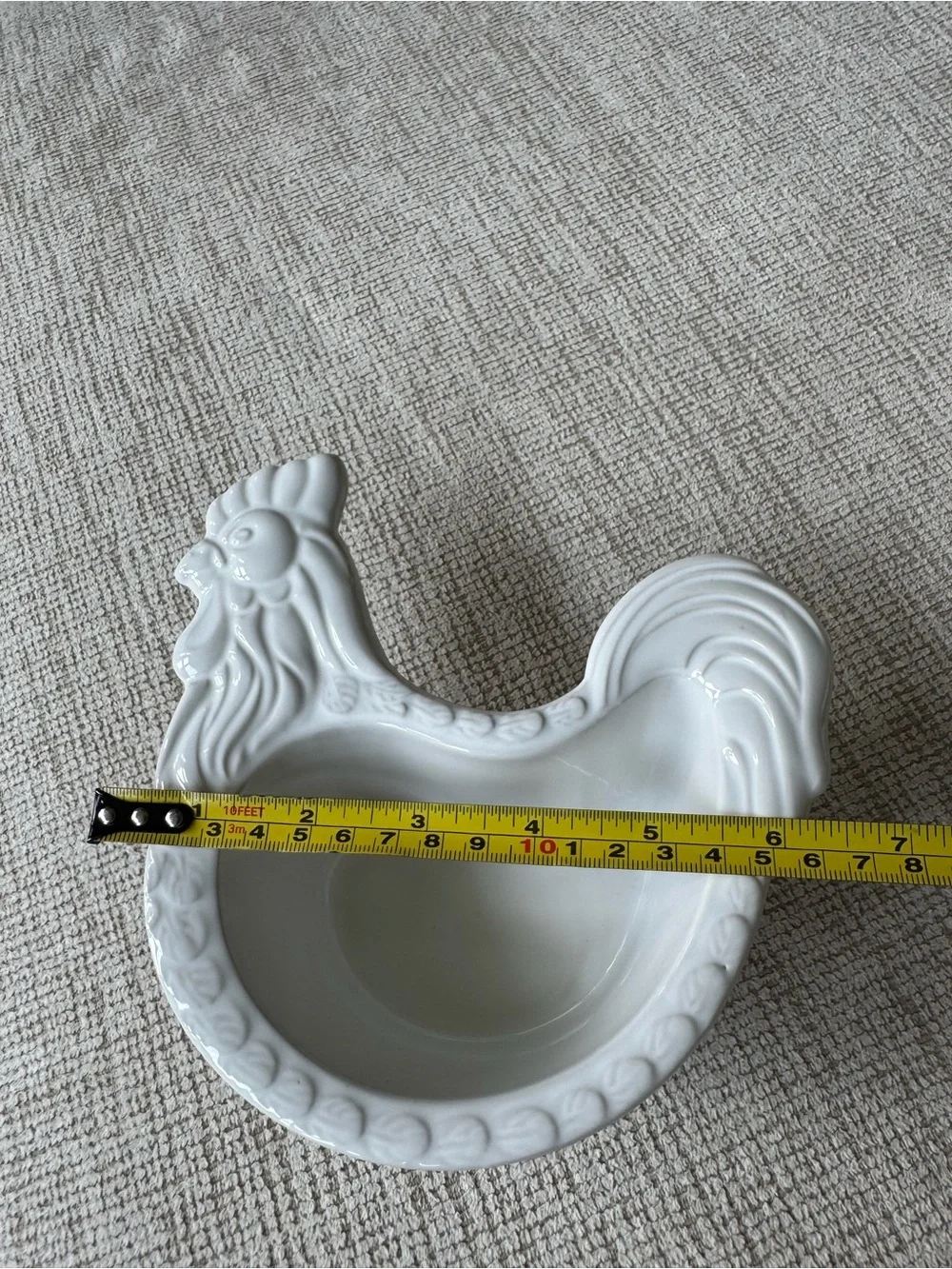 Temptations by Tara, Doodle Doo, 8 oz, Chicken Ramekins White, Ceramic, Set of 4